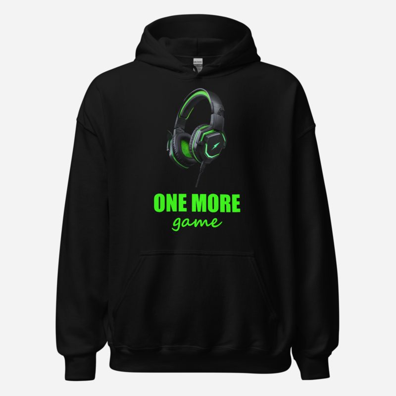 Top Gaming Society One More Game Headset Hoodie in Black
