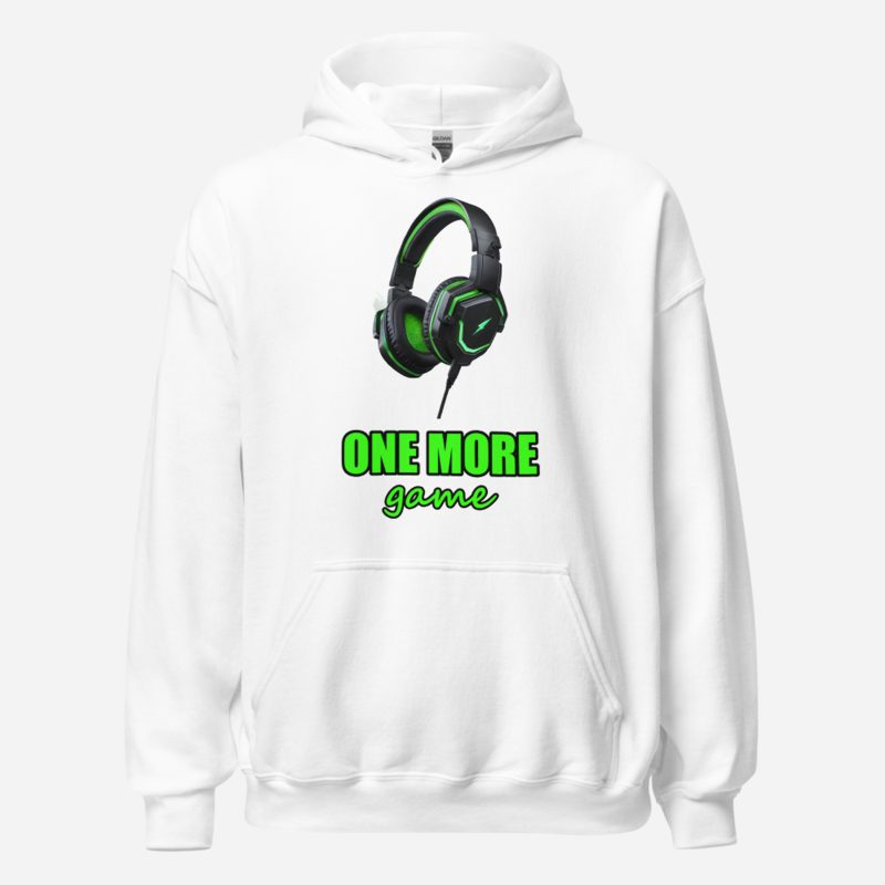 Top Gaming Society One More Game Headset Hoodie in White