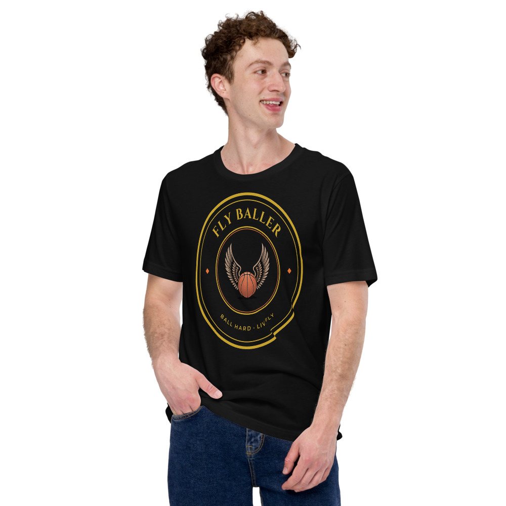Fly Baller Winged Ball Crest Tee Front