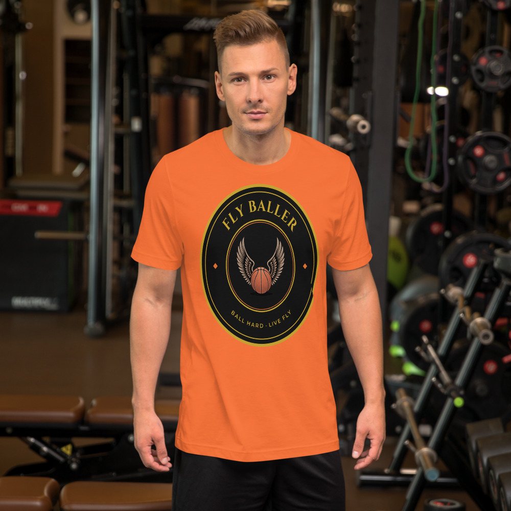 Fly Baller Winged Ball Crest Tee Front
