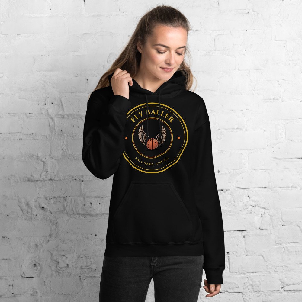 Fly Baller Winged Ball Crest Hoodie Front