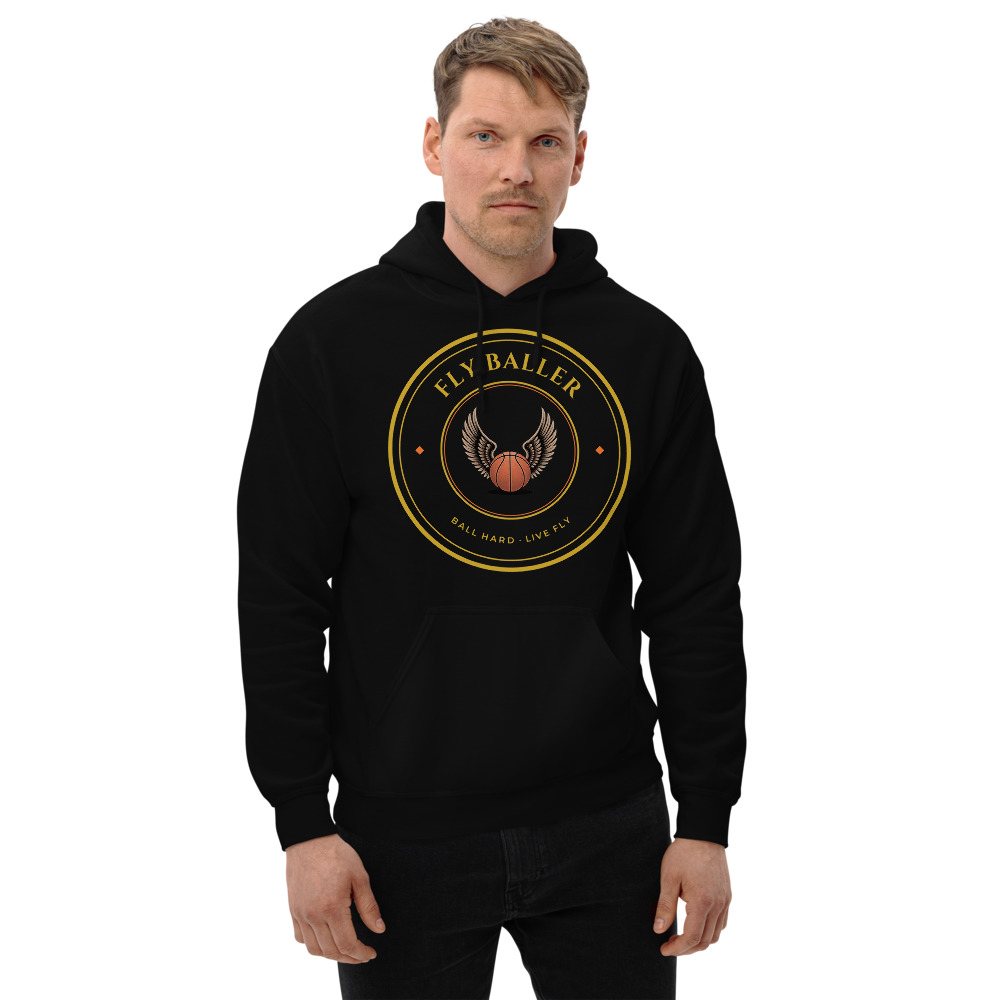 Fly Baller Winged Ball Crest Hoodie Front