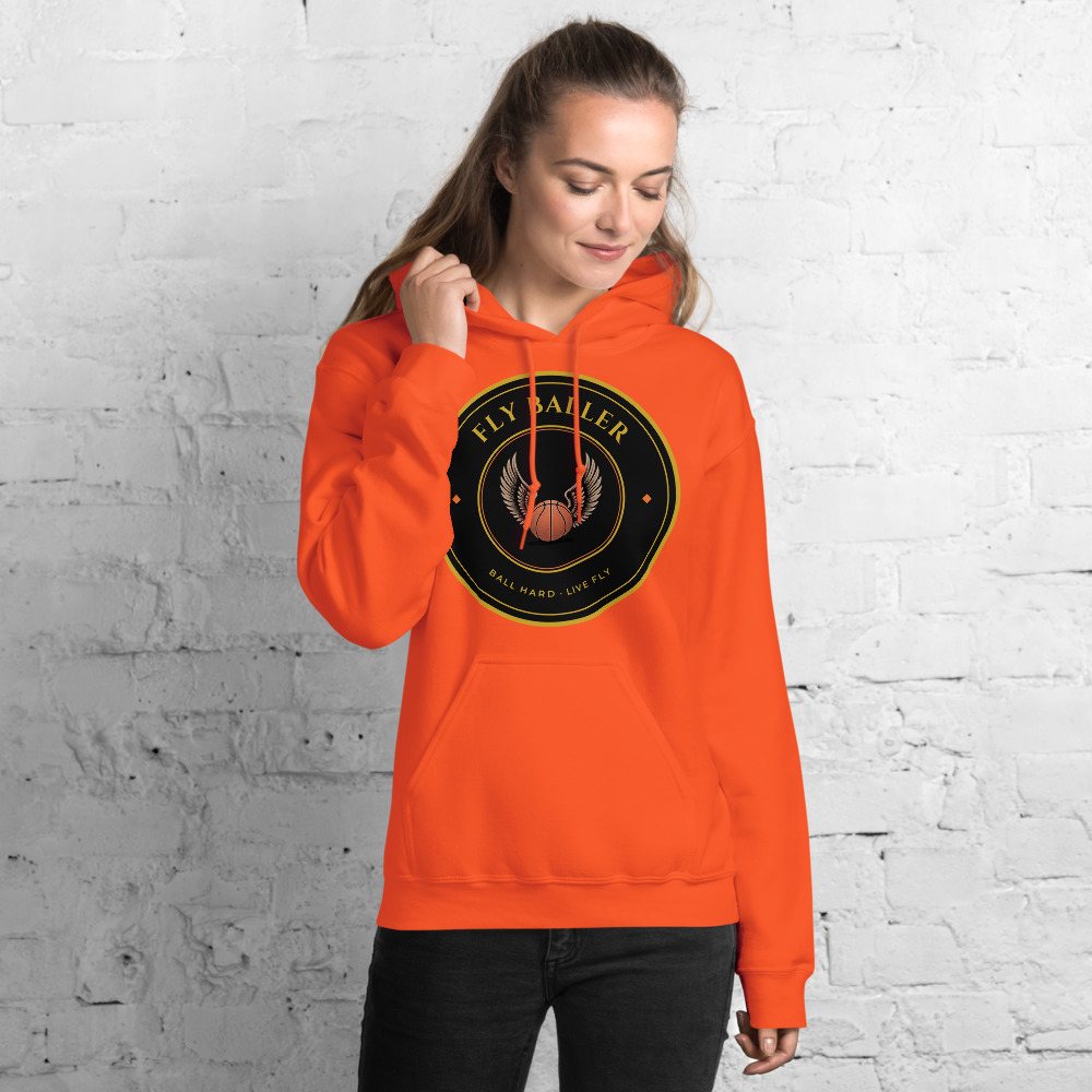 Fly Baller Winged Ball Crest Hoodie Front