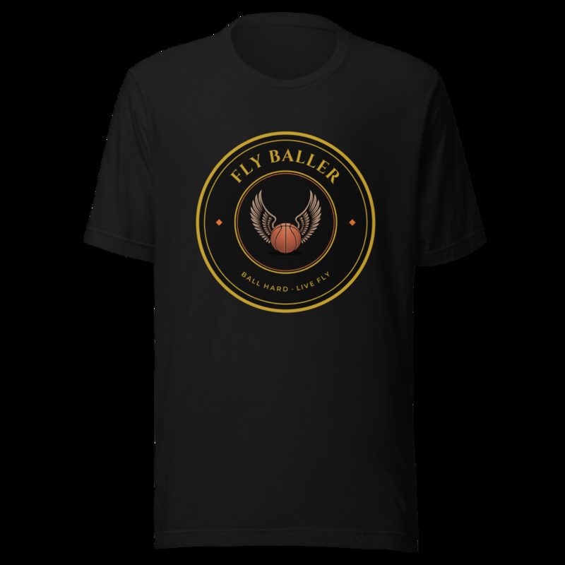 Fly Baller Winged Ball Crest Tee Black