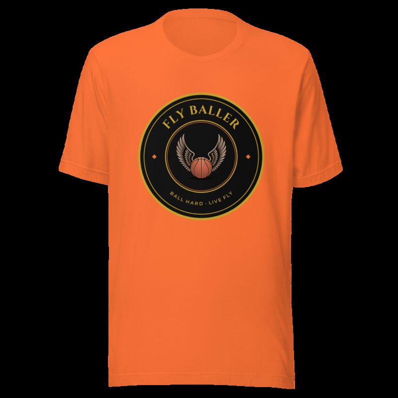 Fly Baller Winged Ball Crest Tee Orange
