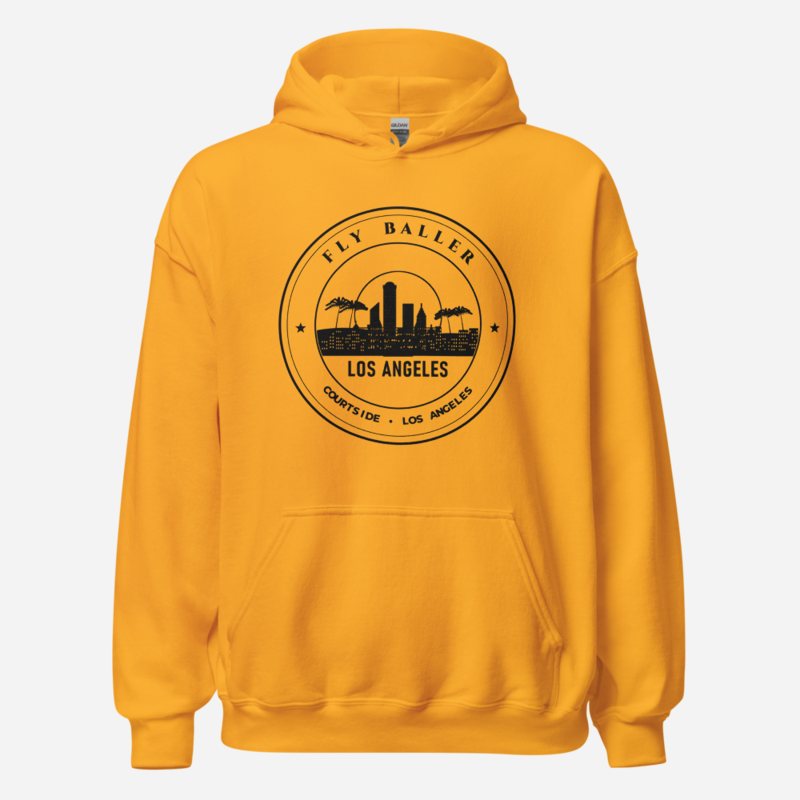 Fly Baller Courtside Crest Hoodie Gold