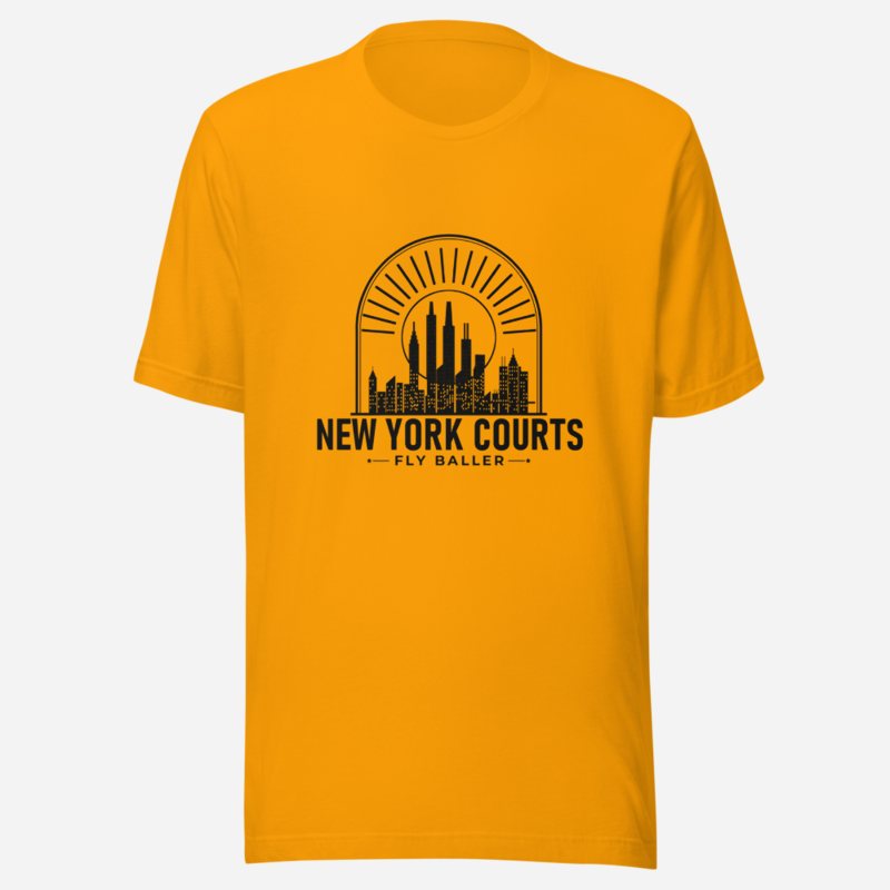 Fly Baller New York Courts Tee Gold