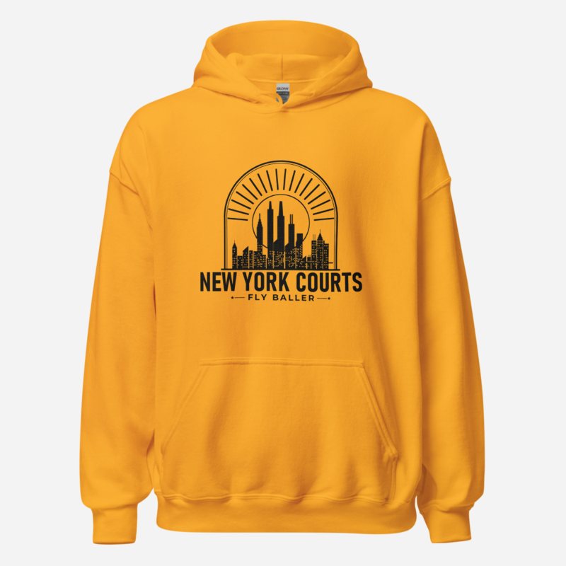 Fly Baller New York Courts Hoodie in Gold