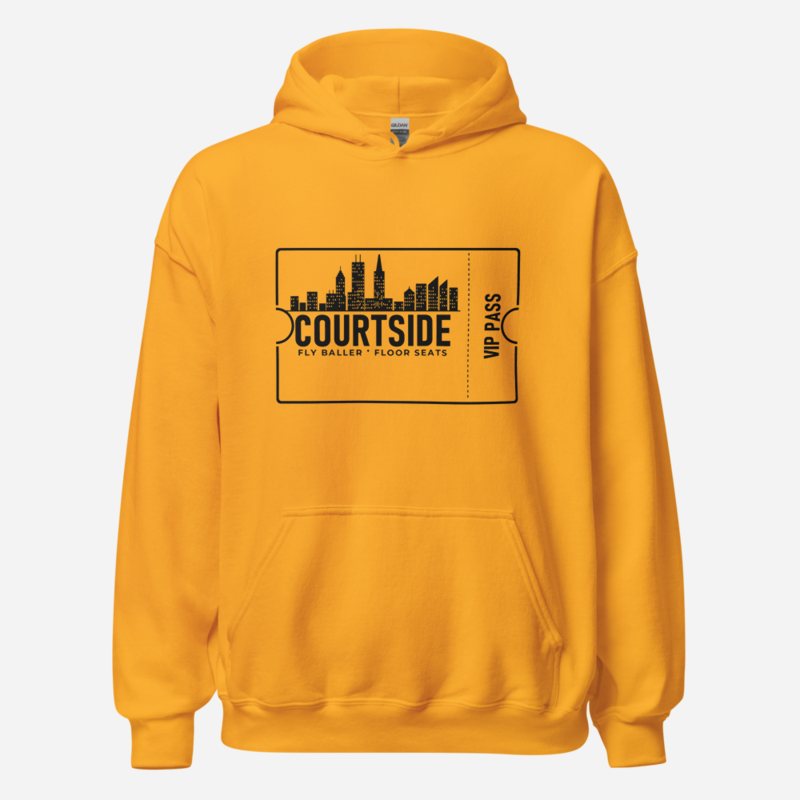 Fly Baller Courtside Ticket Hoodie Gold