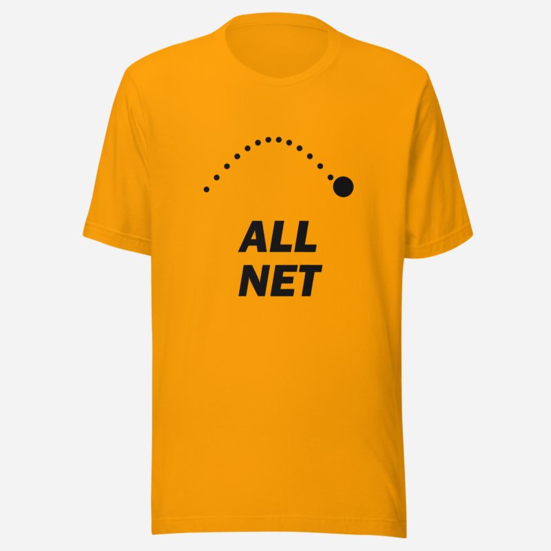 Fly Baller All Net Tee in Gold