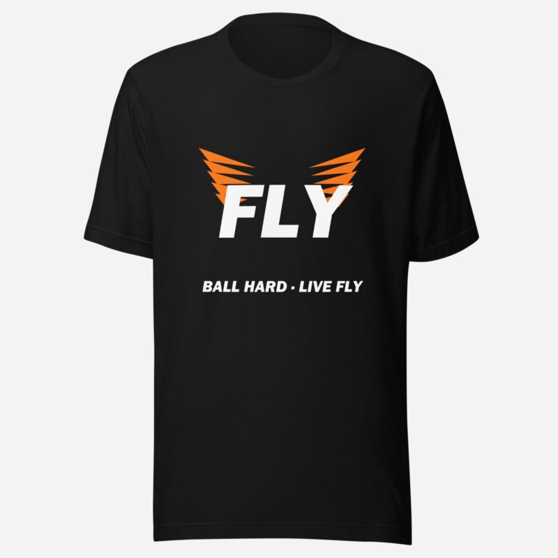 Fly Baller Fly Wings Tee in Black