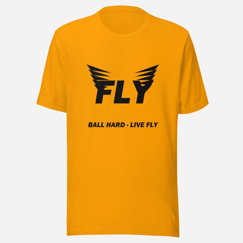 Fly Baller Fly Wings Tee Gold