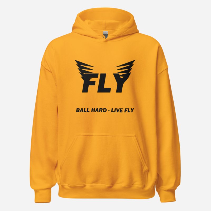 Fly Baller Fly Wings Hoodie in Gold