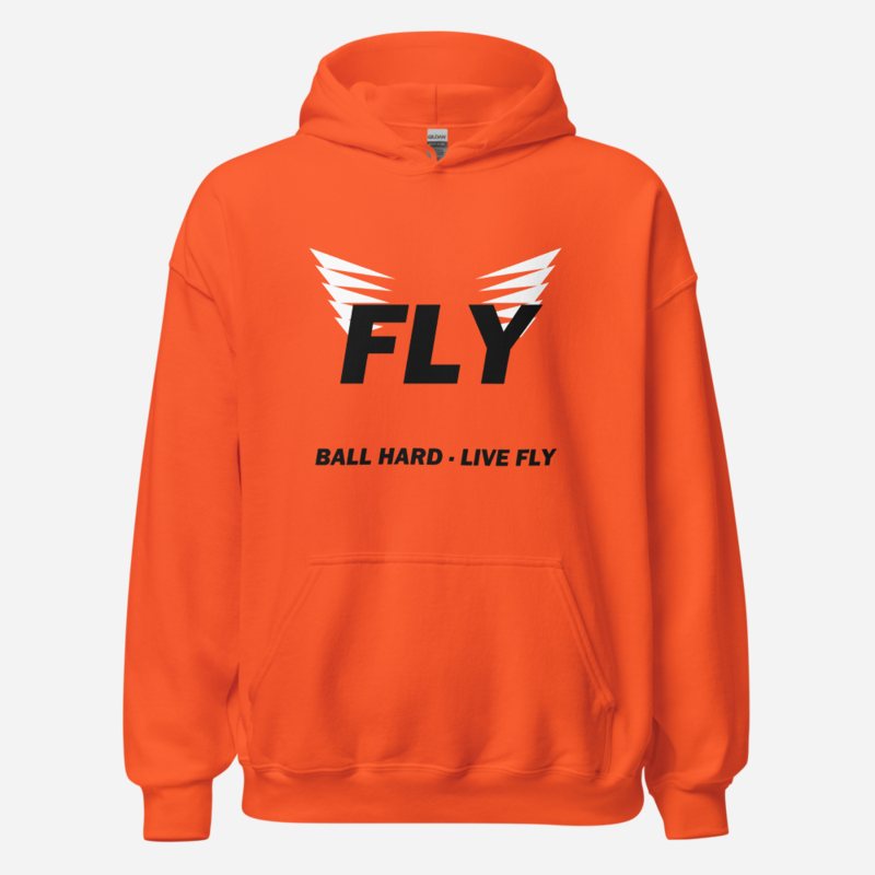 Fly Baller Fly Wings Hoodie Orange