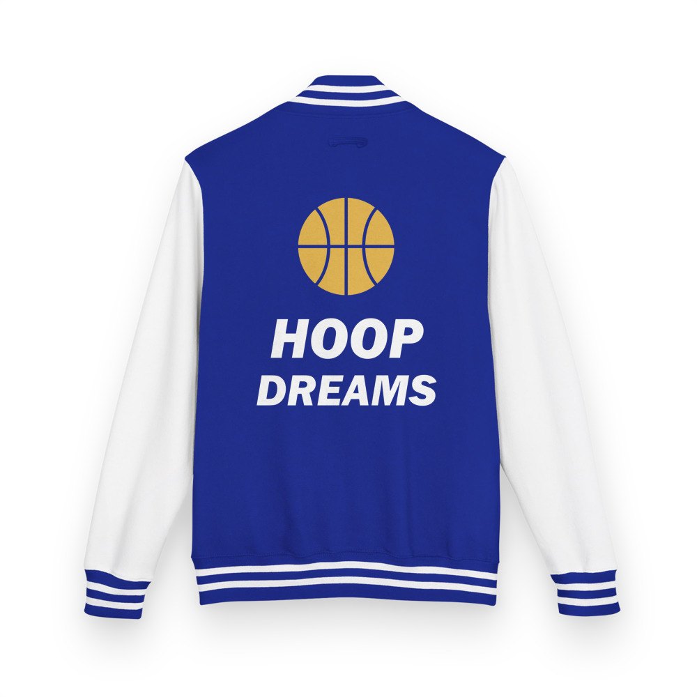 Fly Baller Hoop Dreams Varsity Jacket Royal Blue/Arctic White