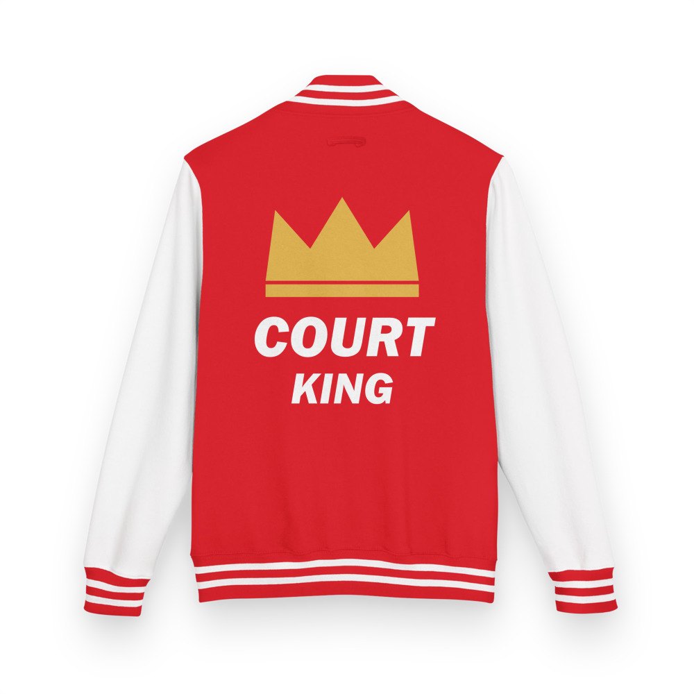 Fly Baller Court King Varsity Jacket Fire Red/Arctic White