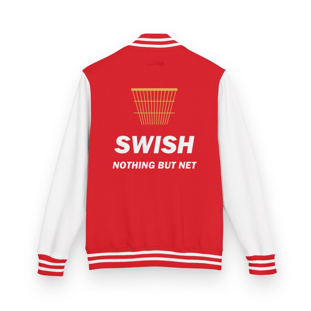 Fly Baller Swish Varsity Jacket Fire Red/Arctic White
