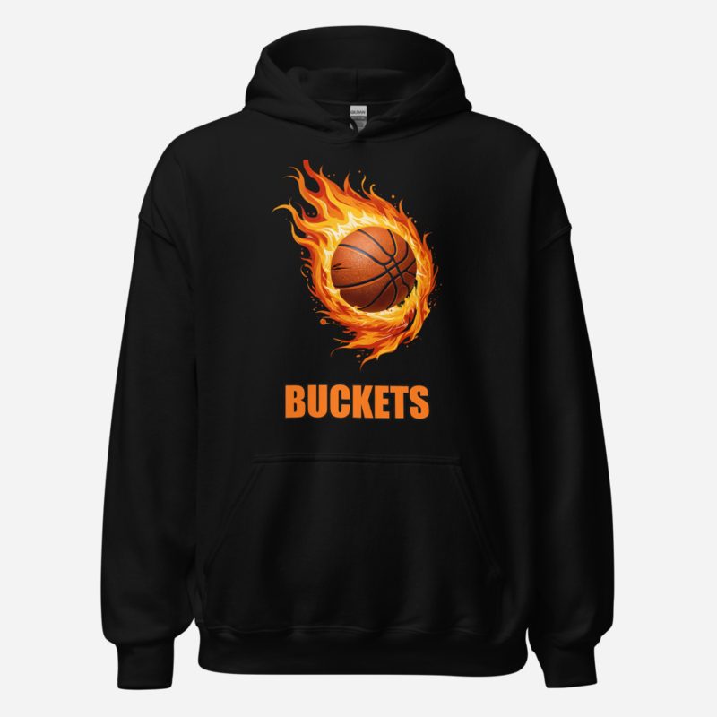 Fly Baller Buckets Ball Fire Hoodie in Black