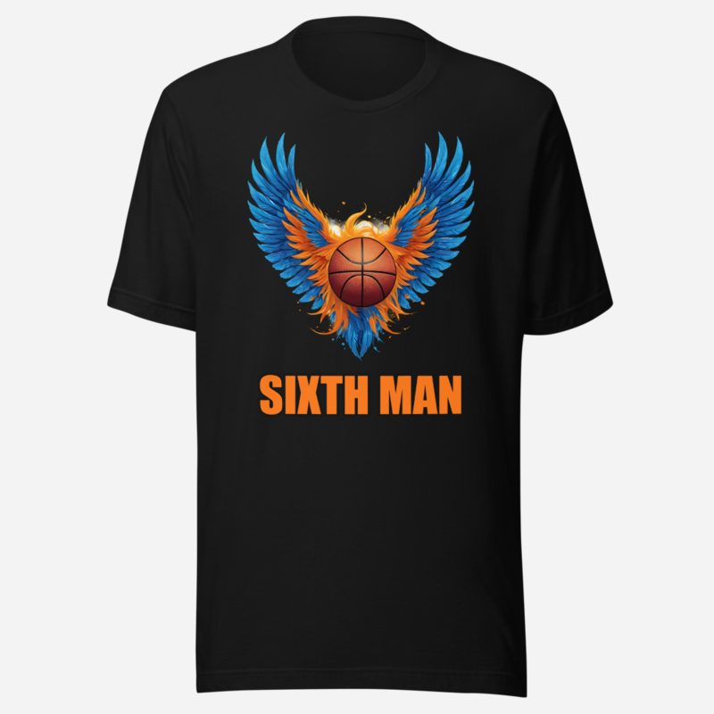 Fly Baller Sixth Man Ball Wings Tee in Black