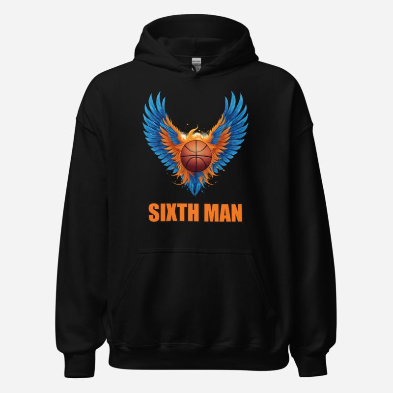Fly Baller Sixth Man Ball Wings Hoodie in Black
