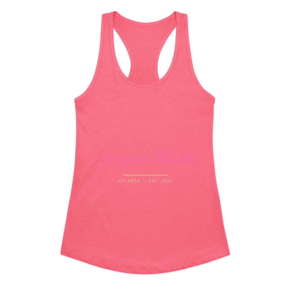Gorgeous Baddie Signature Racerback Tank Front