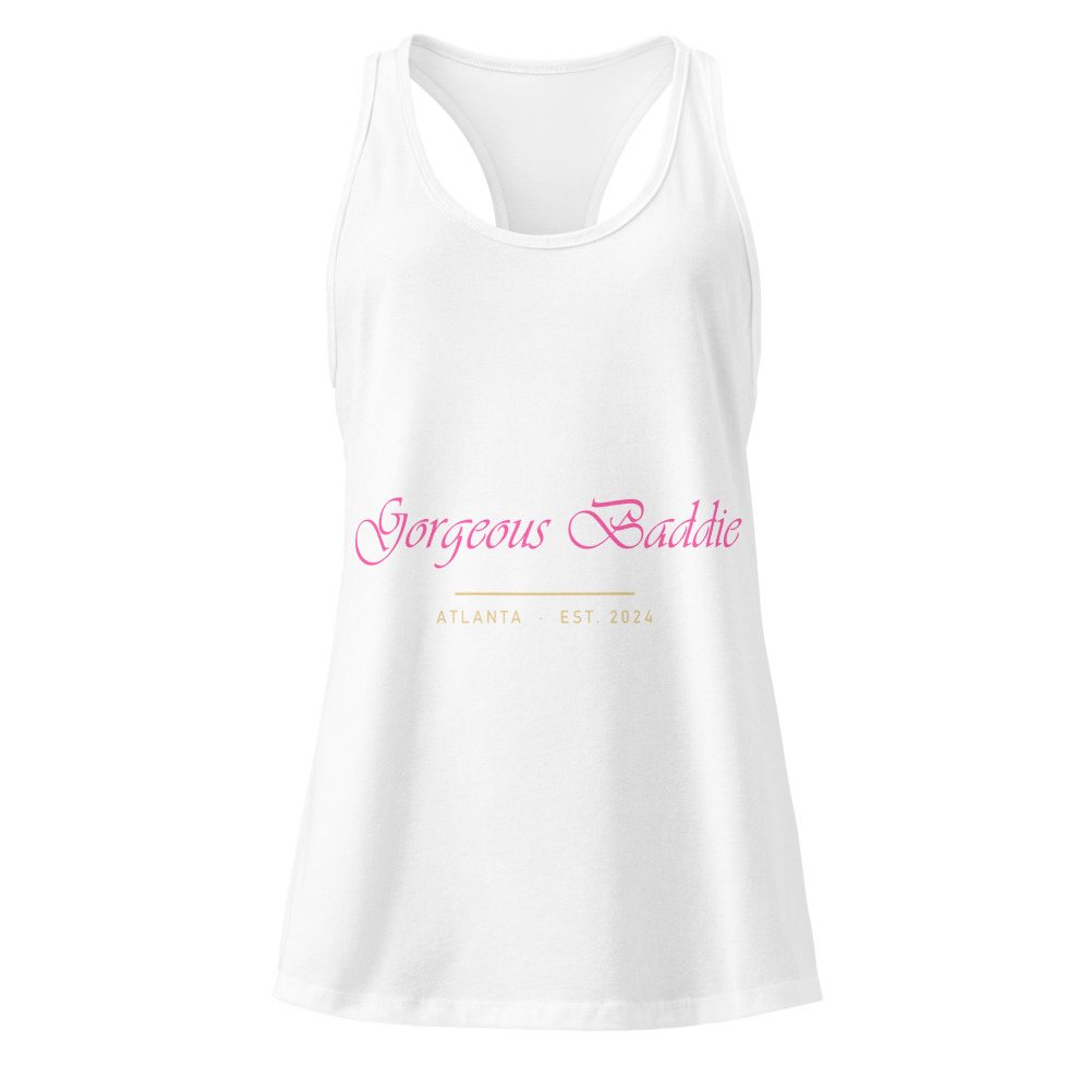 Gorgeous Baddie Signature Racerback Tank Front