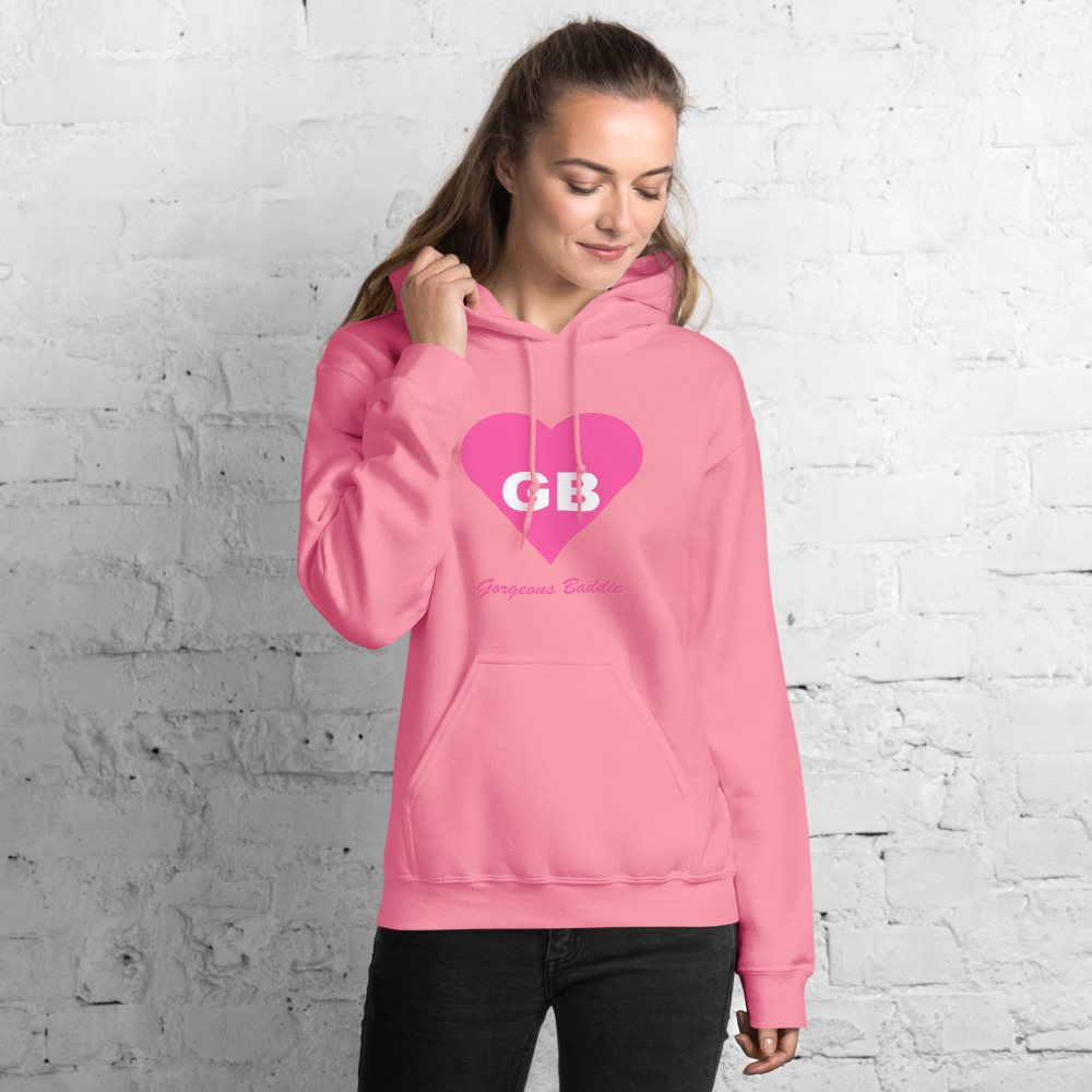 Gorgeous Baddie Heart Monogram Hoodie Front
