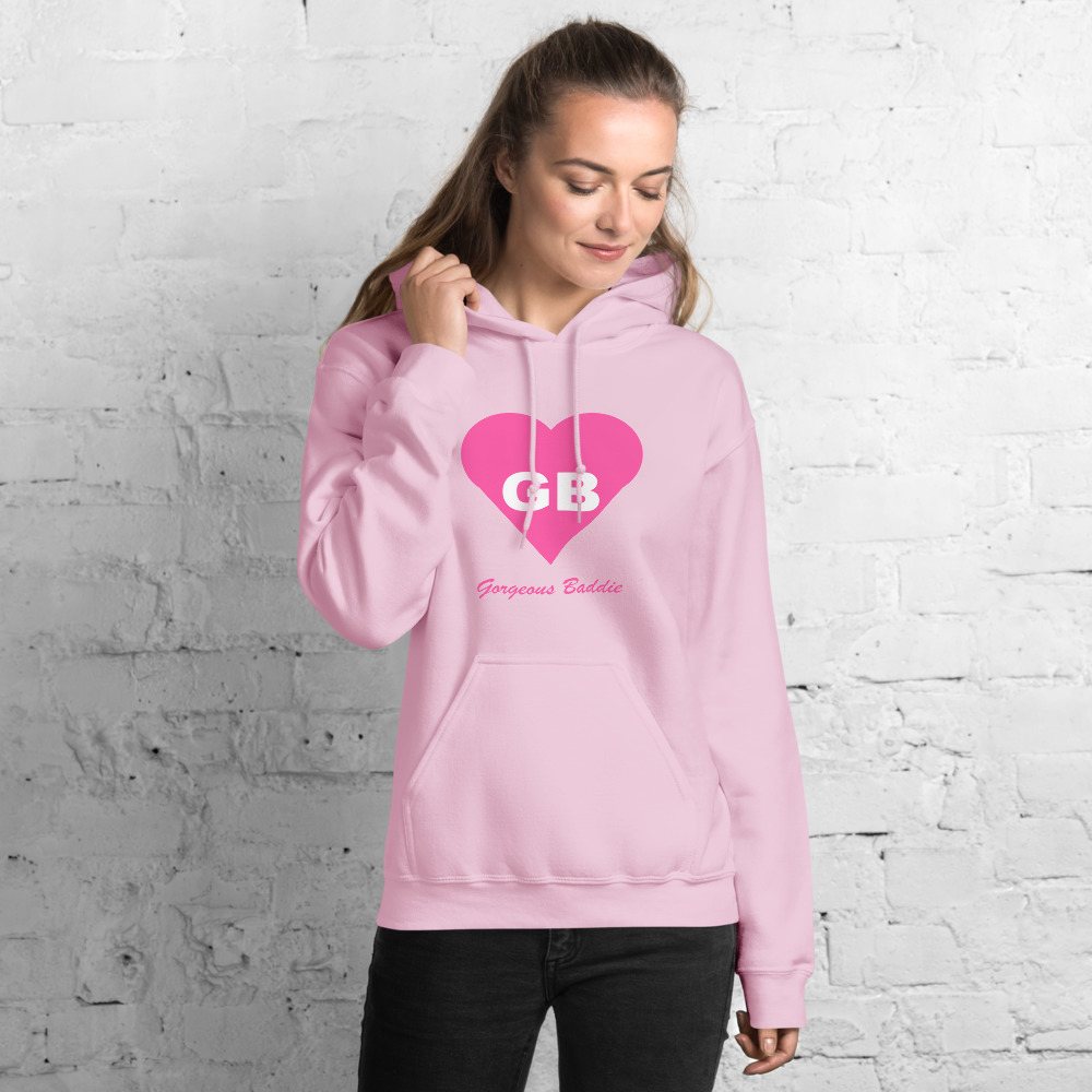 Gorgeous Baddie Heart Monogram Hoodie Front