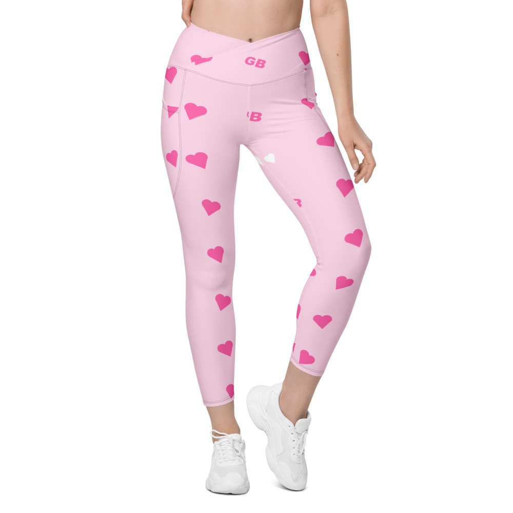 Gorgeous Baddie Hearts Leggings belt_front