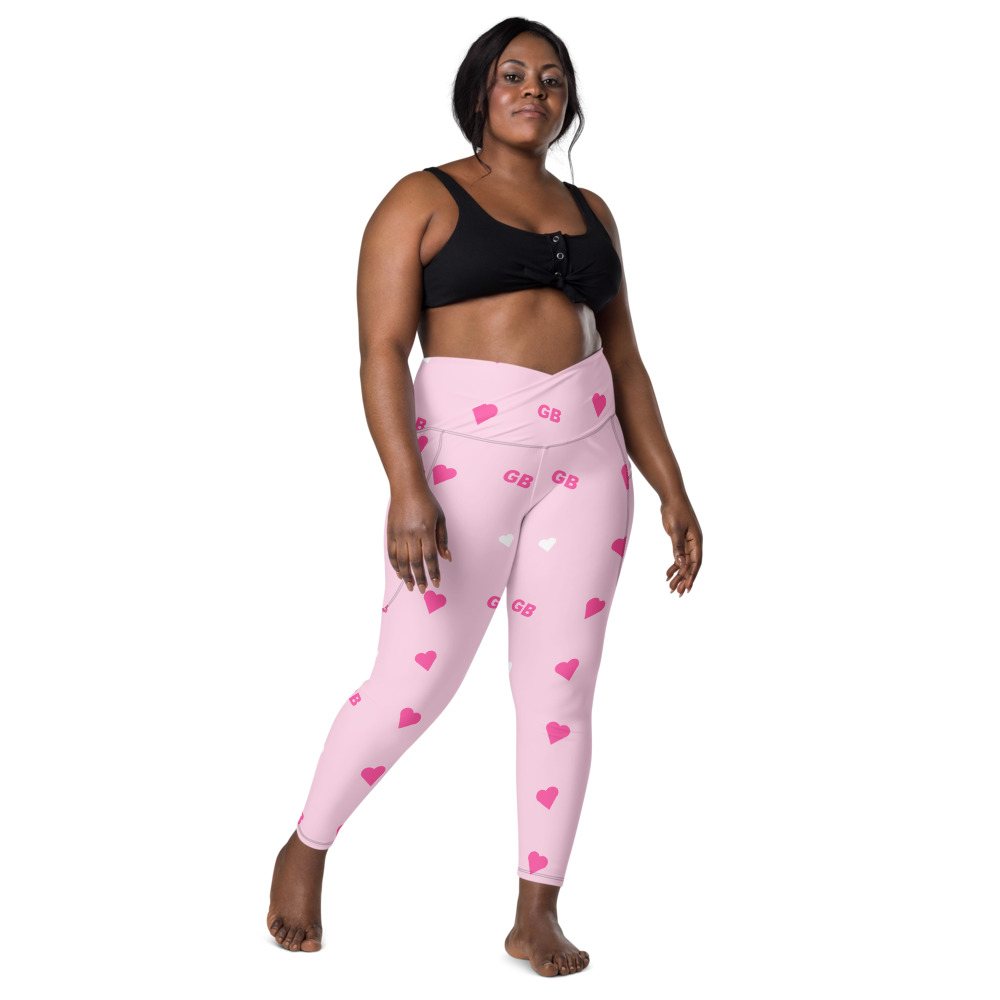 Gorgeous Baddie Hearts Leggings leg_left