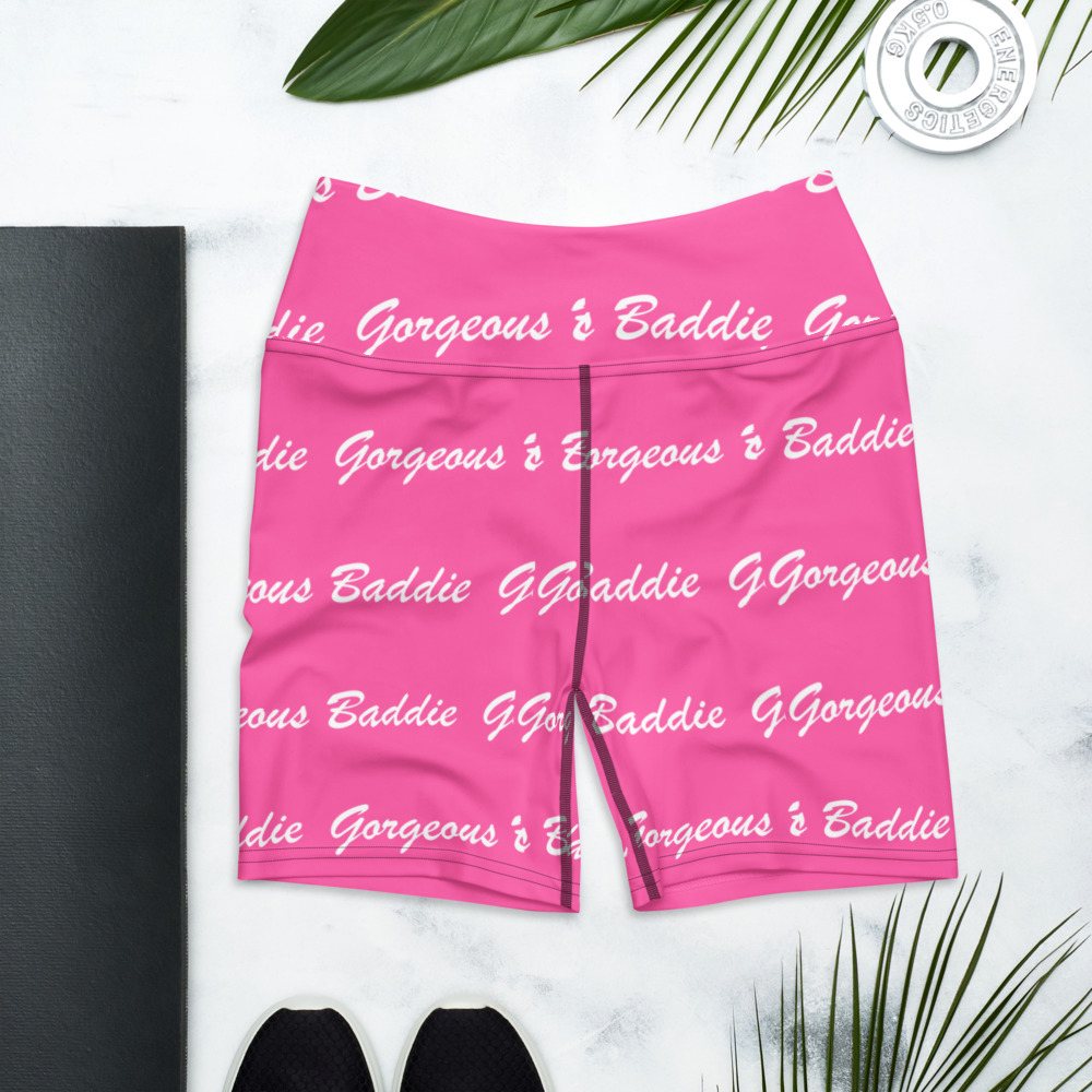 Gorgeous Baddie Signature Yoga Shorts Front