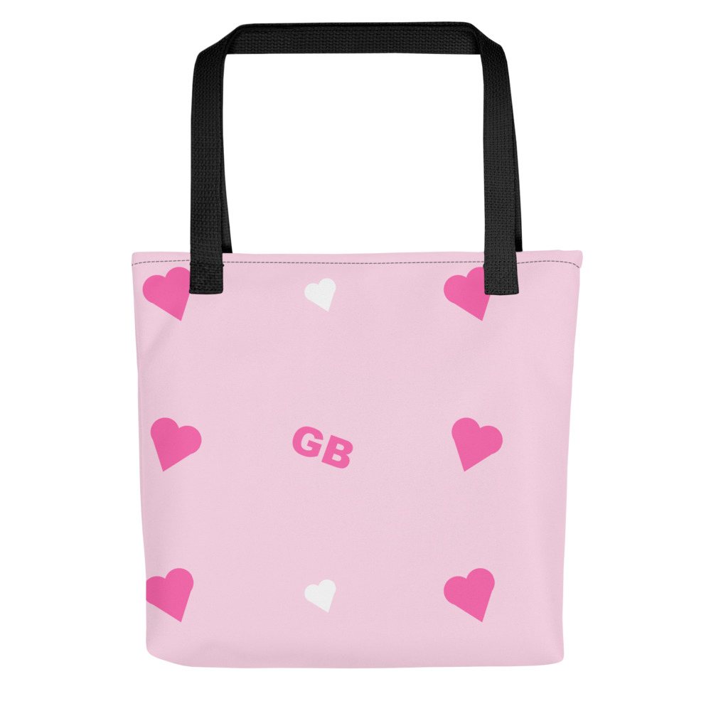 Gorgeous Baddie Hearts Tote Bag in Black