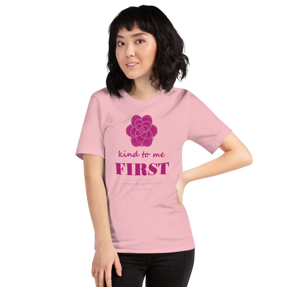 Gorgeous Baddie Kind To Me First Boutique Tee Front