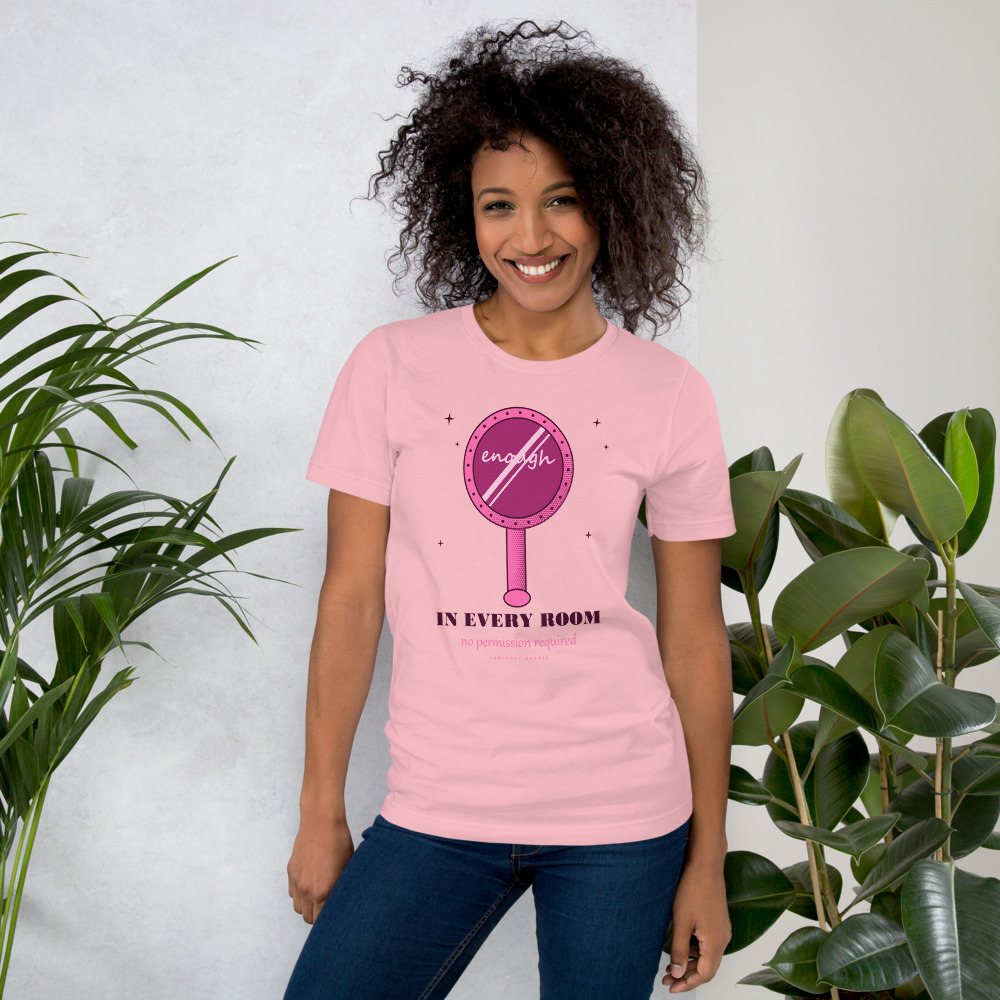 Gorgeous Baddie Enough In Every Room Boutique Tee White Front