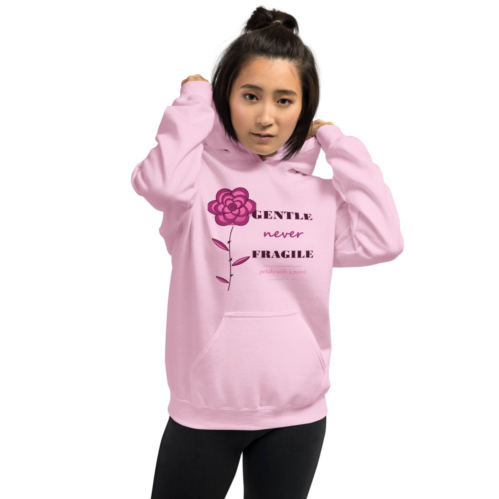 Gorgeous Baddie Gentle Never Fragile Boutique Hoodie White Front