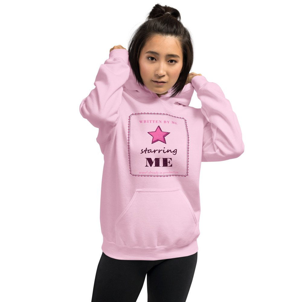 Gorgeous Baddie Written By Me Starring Me Boutique Hoodie White Front