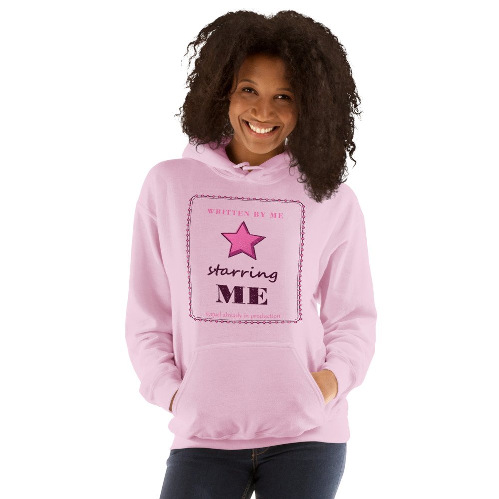 Gorgeous Baddie Written By Me Starring Me Boutique Hoodie White Front