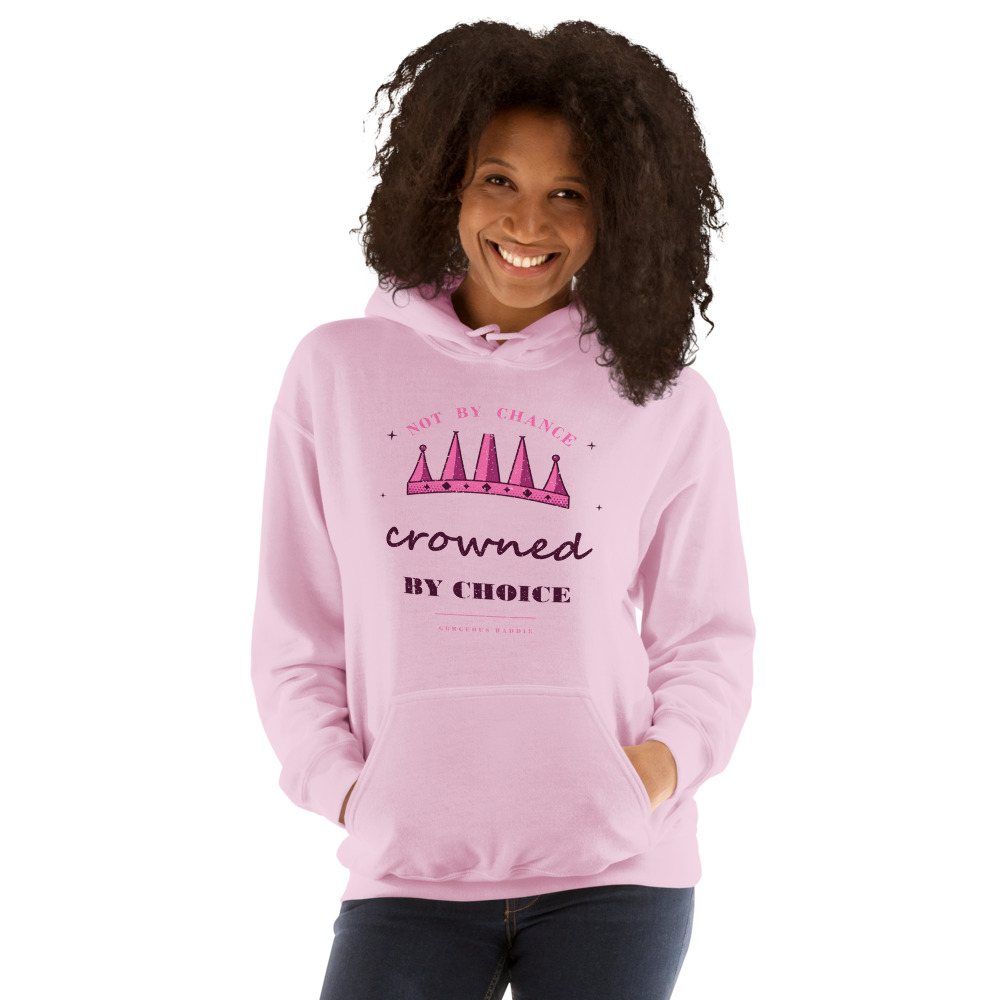 Gorgeous Baddie Crowned By Choice Boutique Hoodie White Front