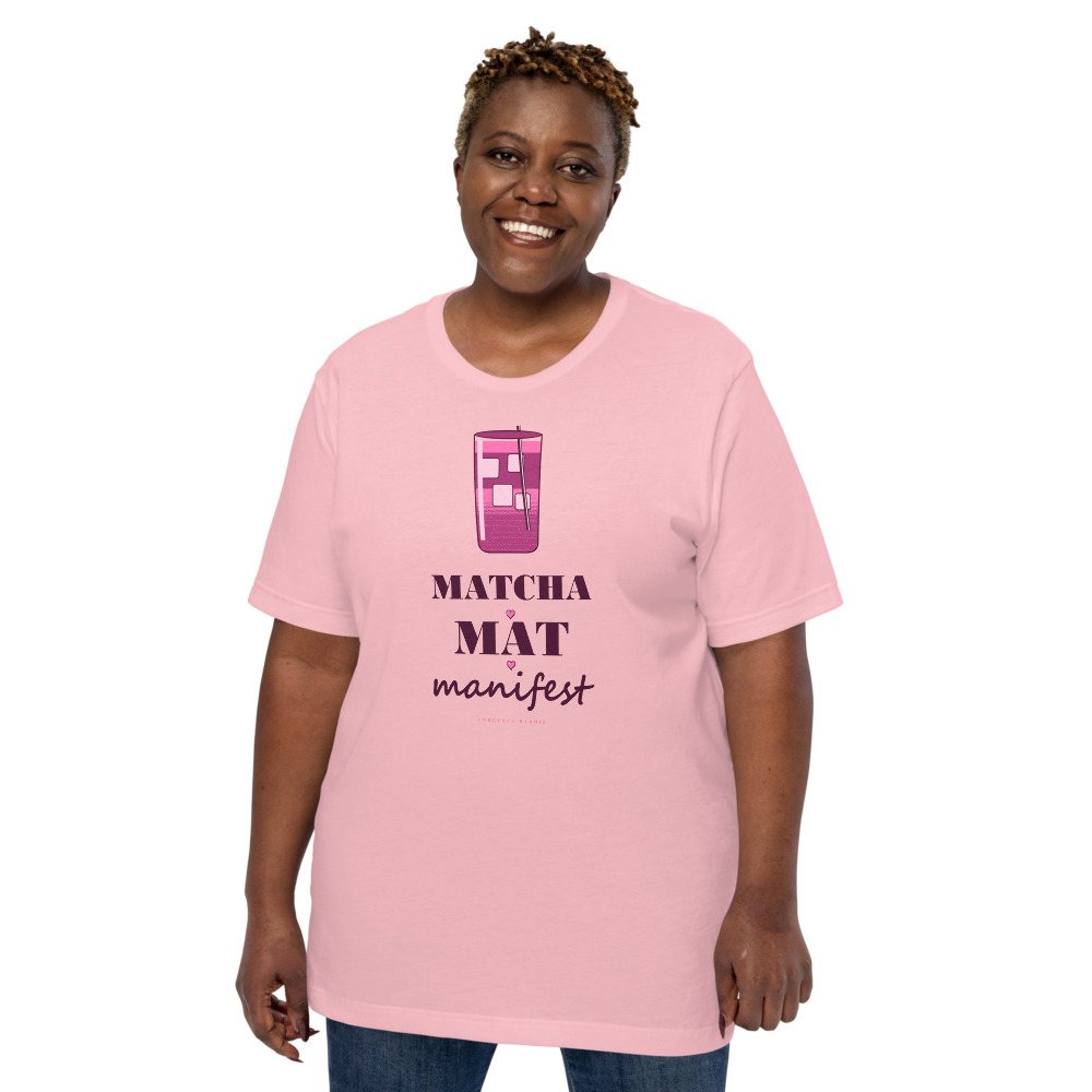 Gorgeous Baddie Matcha Mat Manifest Boutique Tee White Front