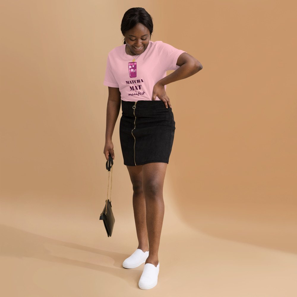 Gorgeous Baddie Matcha Mat Manifest Boutique Tee White Front