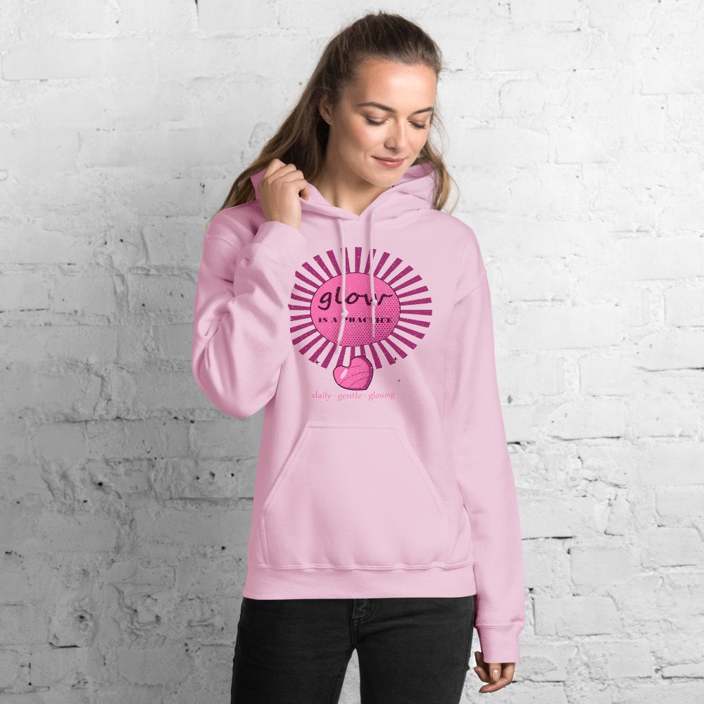 Gorgeous Baddie Glow Is A Practice Boutique Hoodie White Front