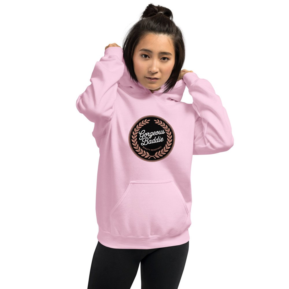 Gorgeous Baddie Rose Crest Hoodie Front