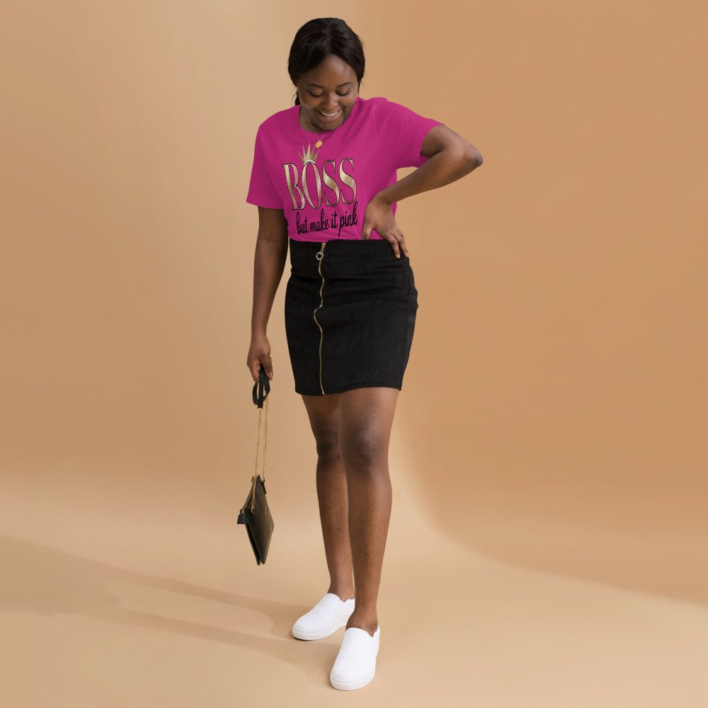 Gorgeous Baddie Boss But Make It Pink Tee Front