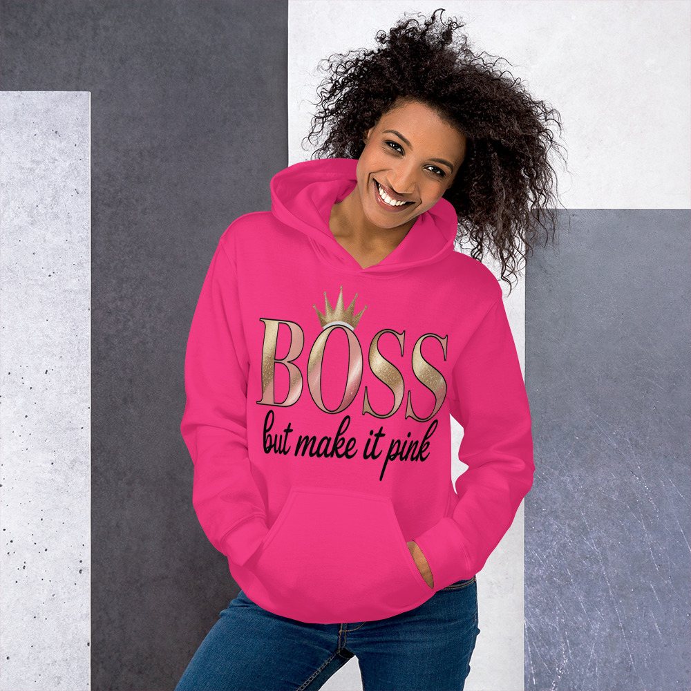 Gorgeous Baddie Boss But Make It Pink Hoodie