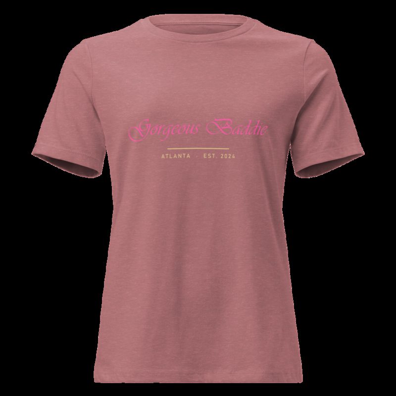 Gorgeous Baddie Signature Women's Tee Heather Mauve