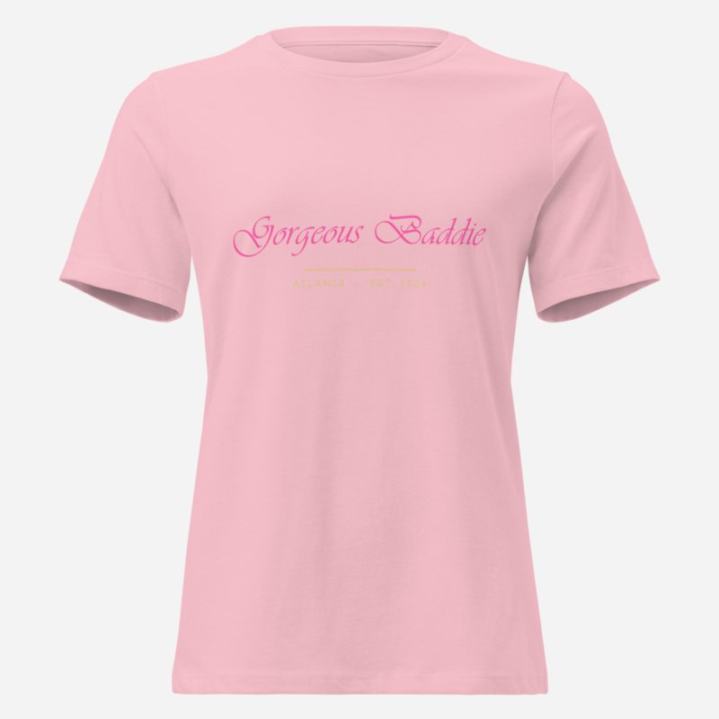 Gorgeous Baddie Signature Women's Tee Pink
