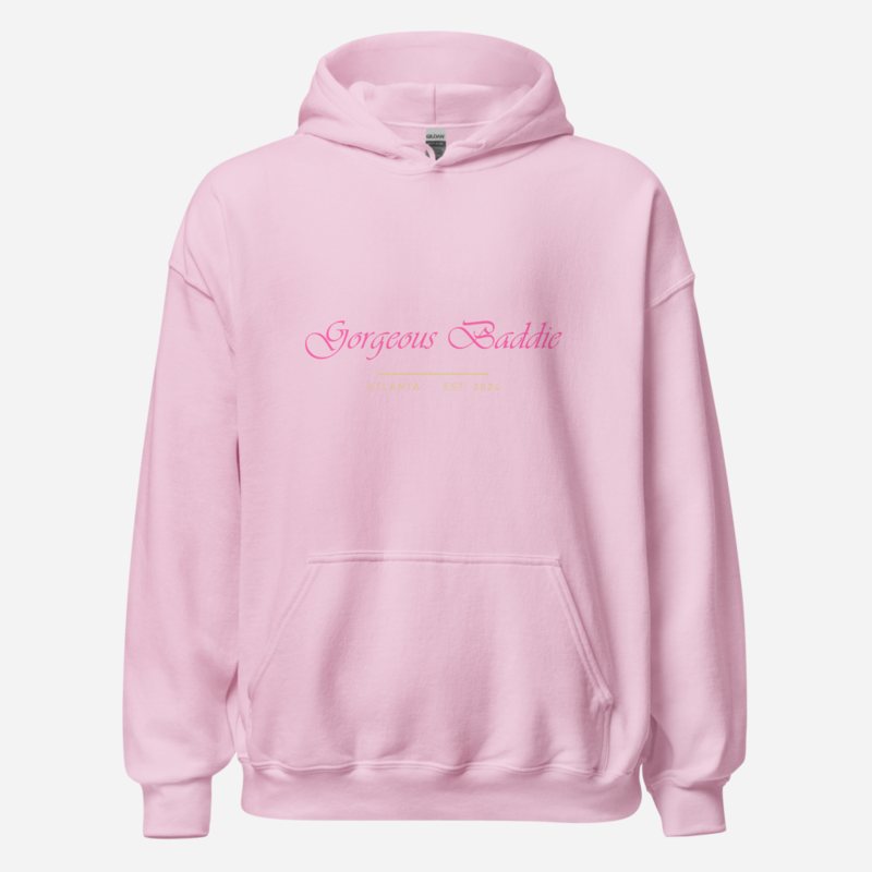 Gorgeous Baddie Signature Hoodie Light Pink