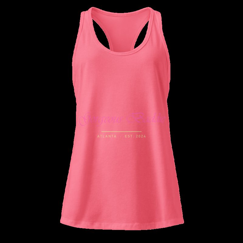Gorgeous Baddie Signature Racerback Tank Hot Pink
