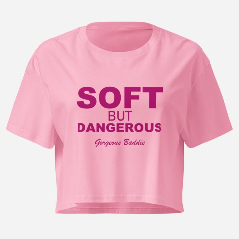 Gorgeous Baddie Soft But Dangerous Crop Top in Bubblegum
