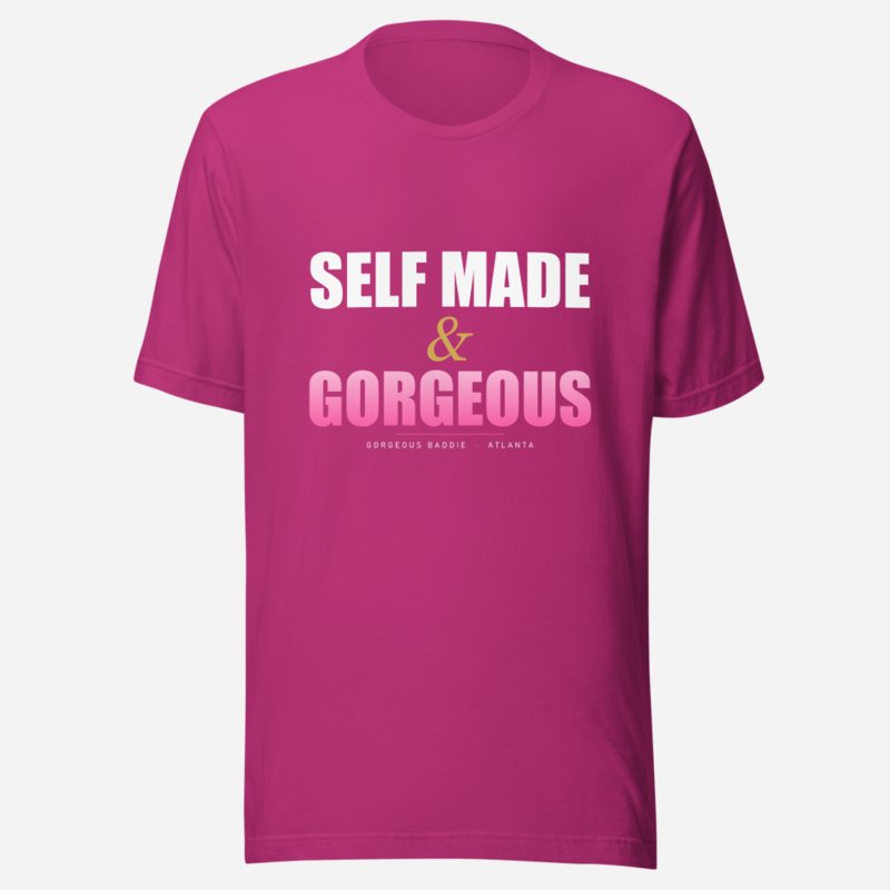 Gorgeous Baddie Self Made Tee Berry
